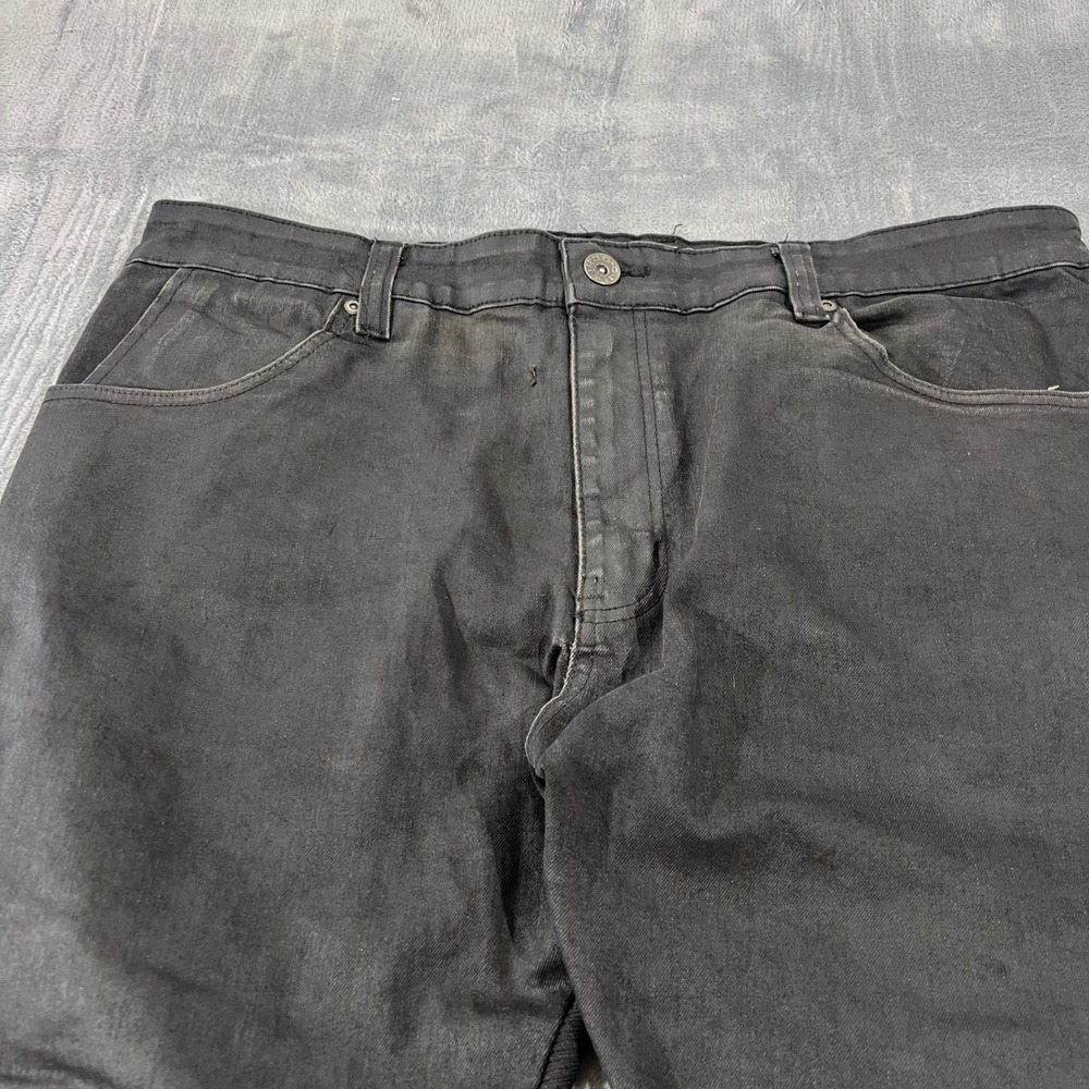 Iro-Ochi Mens Limited Edition /300 Black Moto Ribbed Panel Denim Jeans Size 36 - Picture 2 of 11